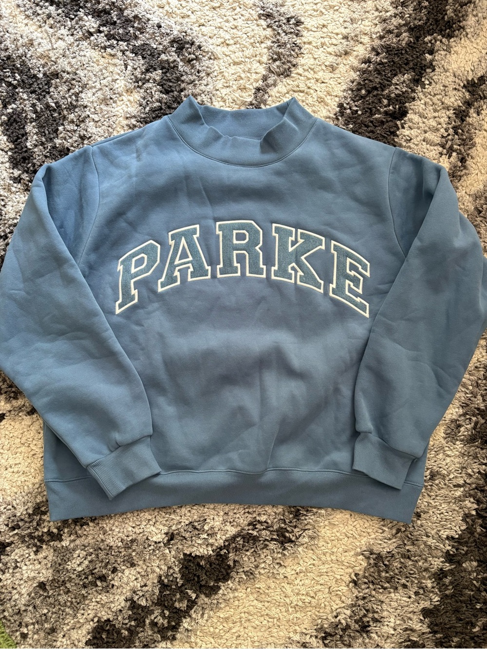 Parke Vintage Denim Varsity Mockneck